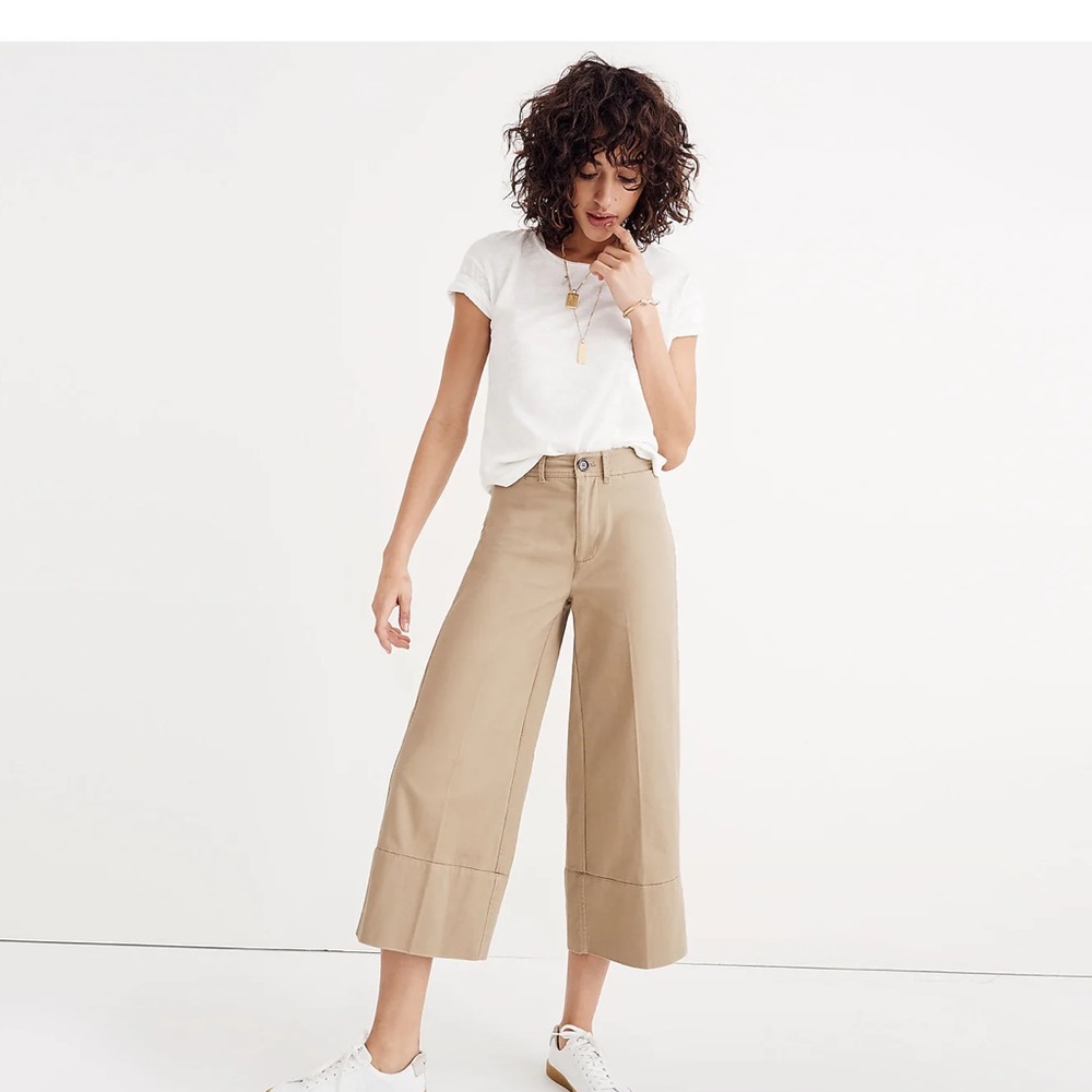Like new Madewell wide-leg crop pants, size 26
